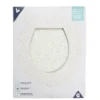 Abattant WC bois blanc motif granit déclipsable frein de chute taille universelle