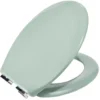 Abattant WC duroplast vert avec frein de chute déclipsable réglable