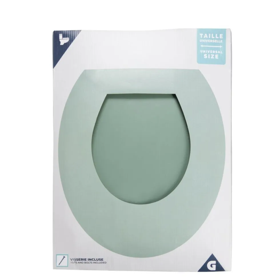 Abattant WC en bois vert taille universelle