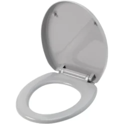 Abattant WC gris avec frein de chute