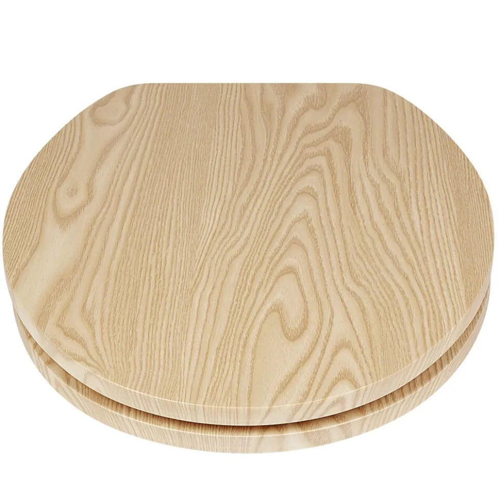 Abattant WC motif bois