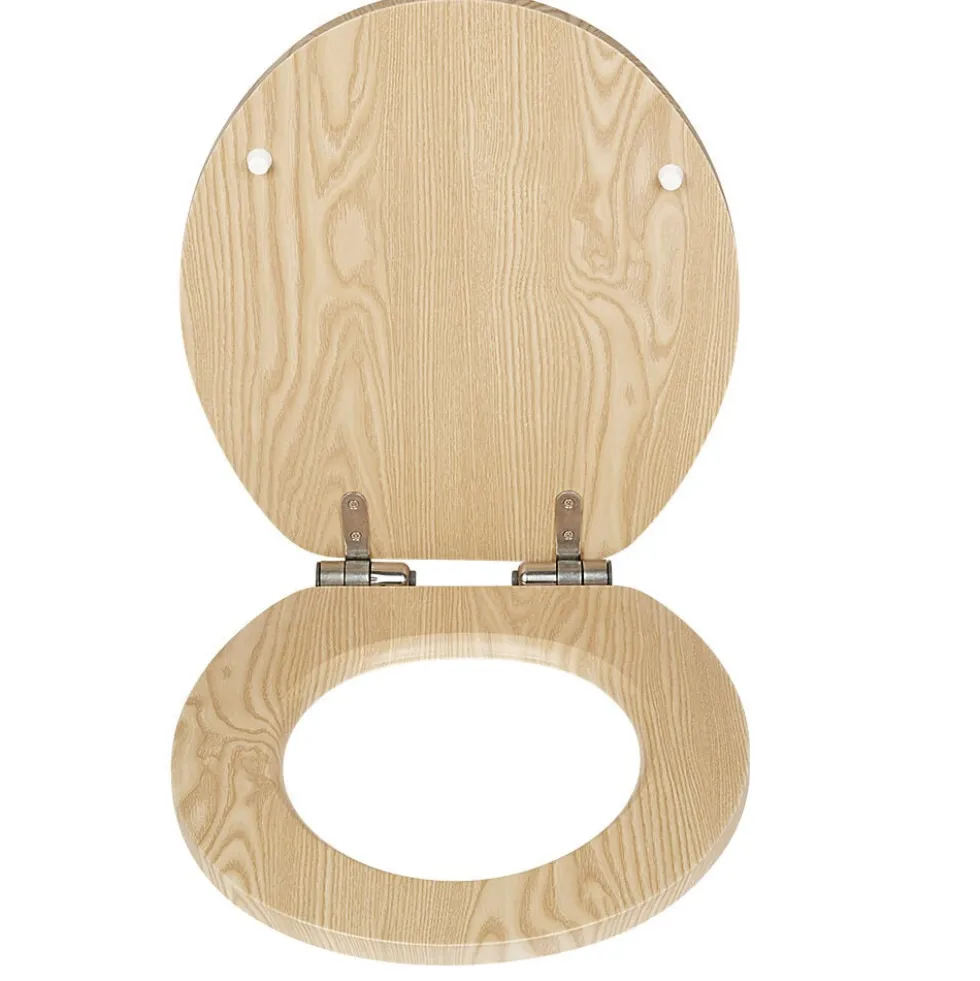 Abattant WC motif bois