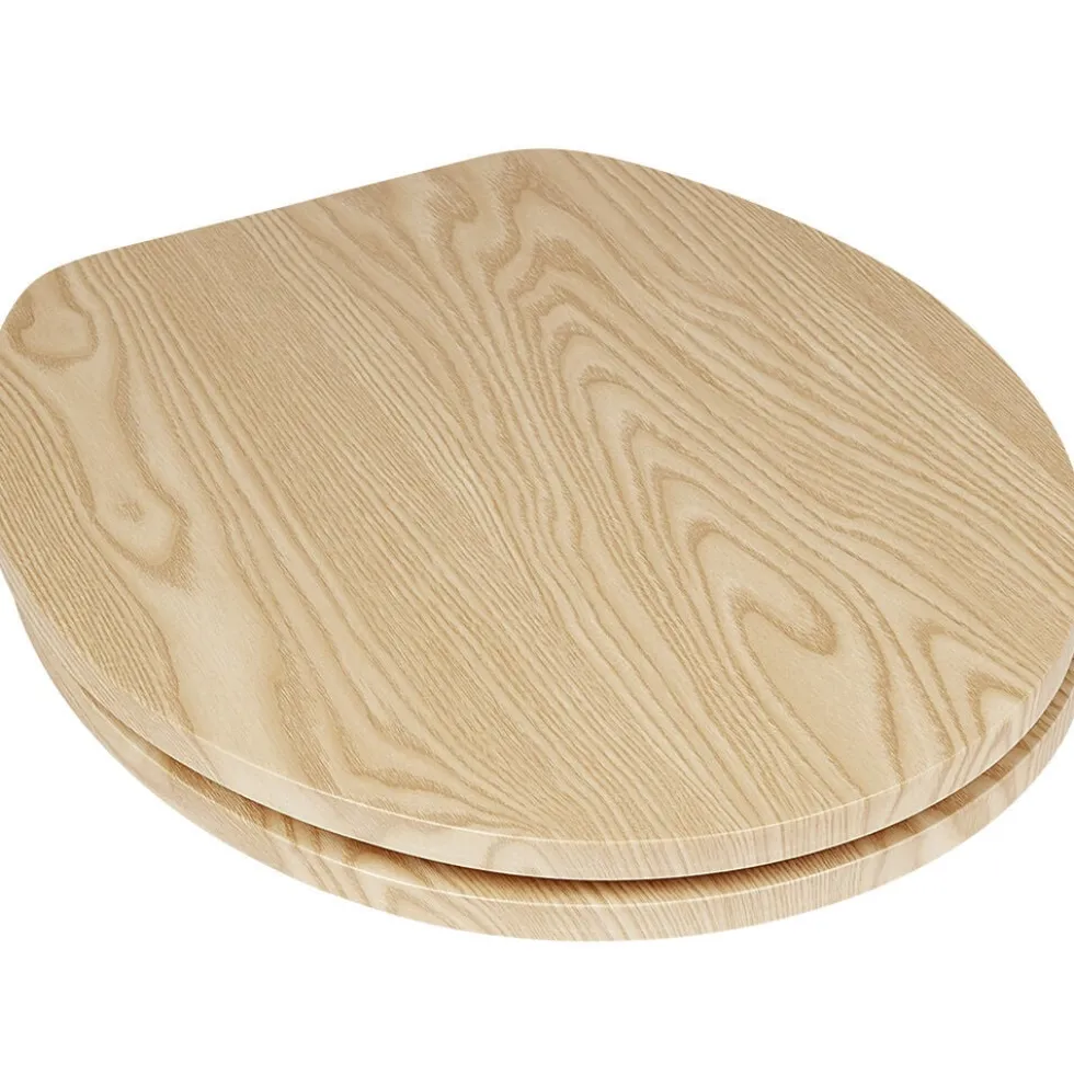 Abattant WC motif bois