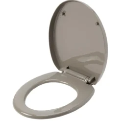 Abattant WC taupe avec frein de chute