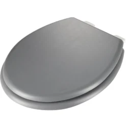 Abattant WC universel bois gris avec visserie
