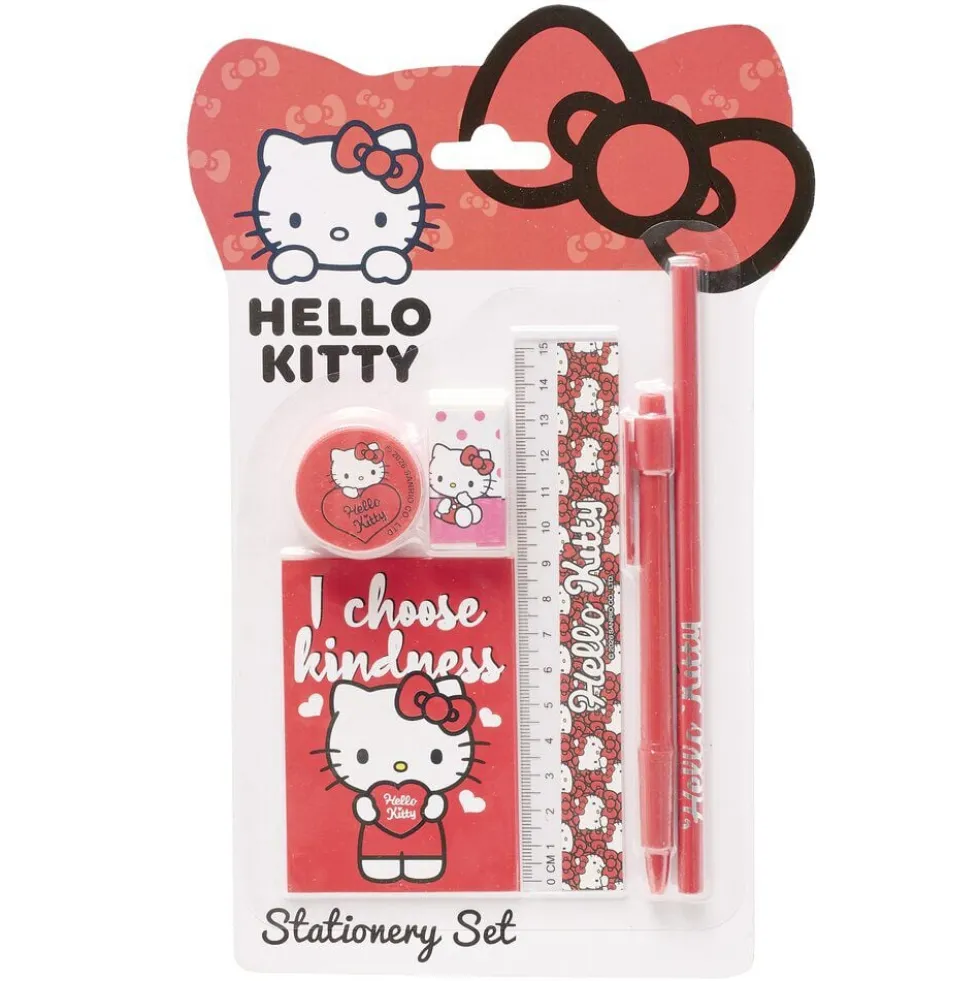 Accessoires papeterie 6 pièces Hello Kitty