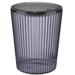 Accessoires salle de bain x5 plastique noir transparent