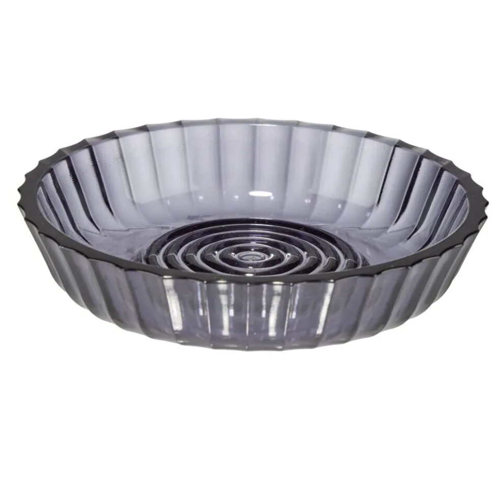 Accessoires salle de bain x5 plastique noir transparent