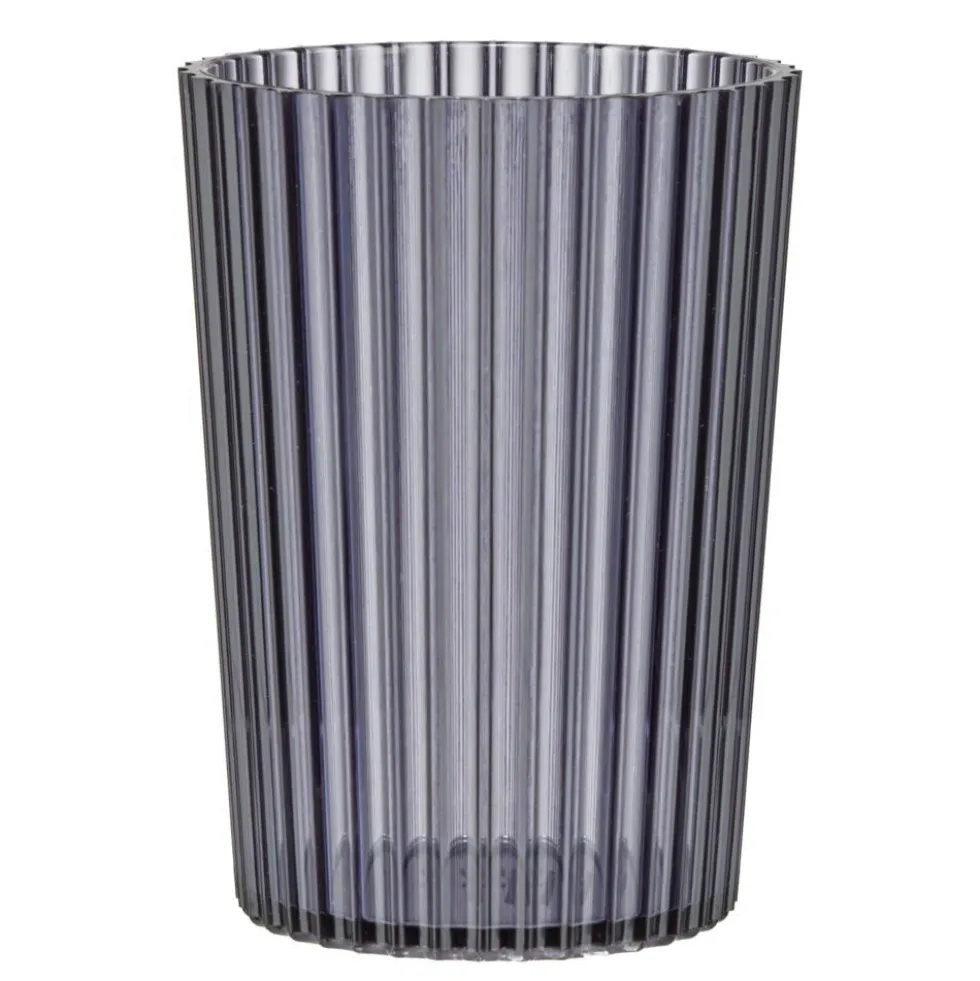 Accessoires salle de bain x5 plastique noir transparent