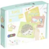Activité peinture doigt avec 3 cartes à motif animal