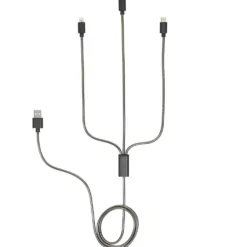 Adaptateur métal USB 3 en 1 USB-C - micro USB - Lightning