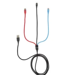 Adaptateur USB 3 en 1 USB-C - micro USB - Lightning