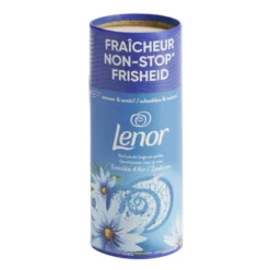 Adoucissant perles Lenor fraîcheur non-stop parfum de linge bleu 155gr