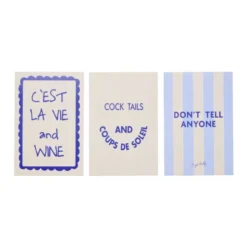Affiche déco x3 papier "Pop Art" 30x40cm (2 modèles)