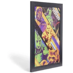 Affiche Gardiens de la Galaxie dans cadre bois noir 33,5x44,5xH1,5cm