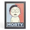 Affiche Morty Smith dans cadre bois noir 33,5x44,5xH1,5cm