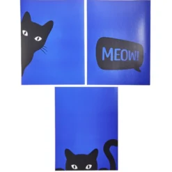 Affiche papier bleu et noir 30x40cm