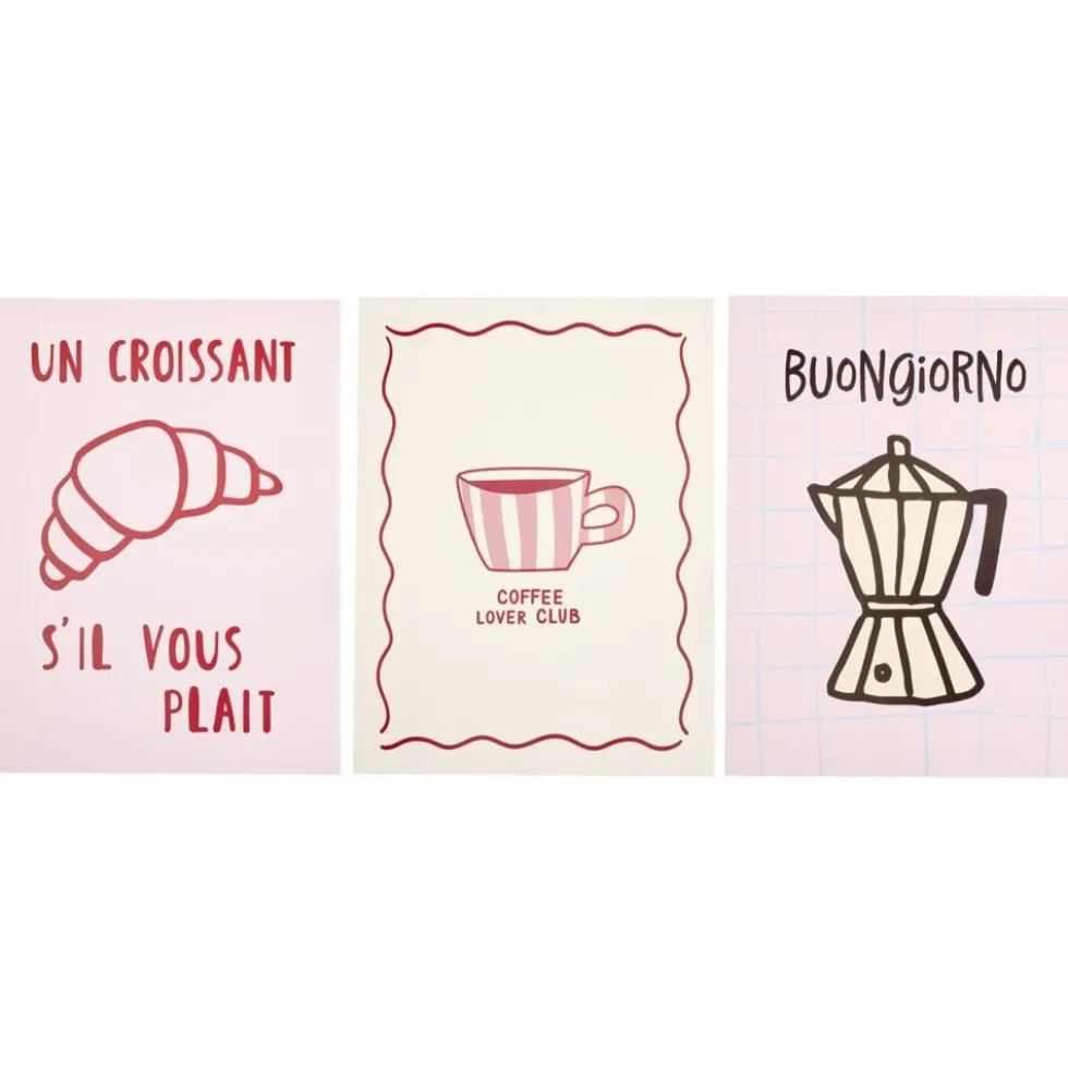 Affiche pop art x3 papier 50x70cm (3 modèles)