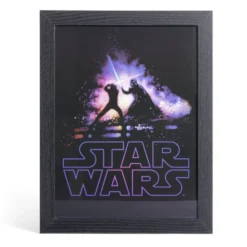 Affiche Star Wars Battle dans cadre bois noir 33,5x44,5xH1,5cm
