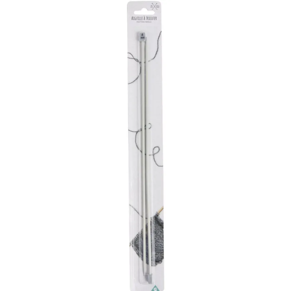 Aiguilles à tricoter x2 en alu H35cm