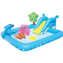 Aire de jeu d'eau gonflable aquarium avec toboggan Bestway