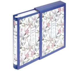 Album photo motif fleur 21x26cm - 2 modèles rouge ou bleu