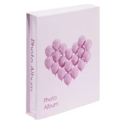 Album photo motif fleur 21x26cm - 2 modèles rouge ou bleu