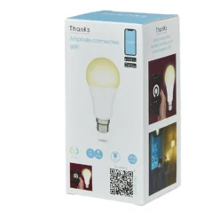 Ampoule LED connectée blanc ajustable B22 60 W