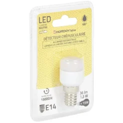 Ampoule LED E14 Homday détecteur crépusculaire 210lms