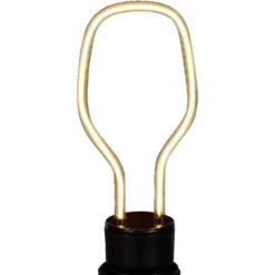 Ampoule LED E27 néon forme ampoule ovale jaune H15,5cm