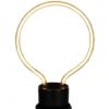 Ampoule LED E27 néon forme ampoule ronde jaune H15,5cm