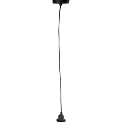 Ampoule suspendue câble noir E27 Ø6xH120cm