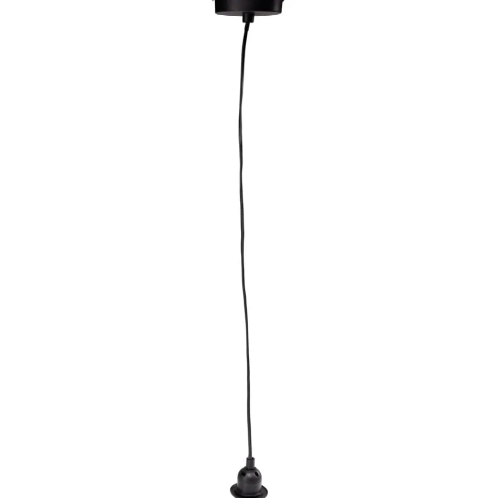 Ampoule suspendue câble noir E27 Ø6xH120cm
