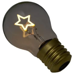 Ampoule USB rechargeable filament LED étoile jaune Ø7xH12cm