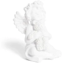 Ange décoratif plastique blanc - 6 modèles