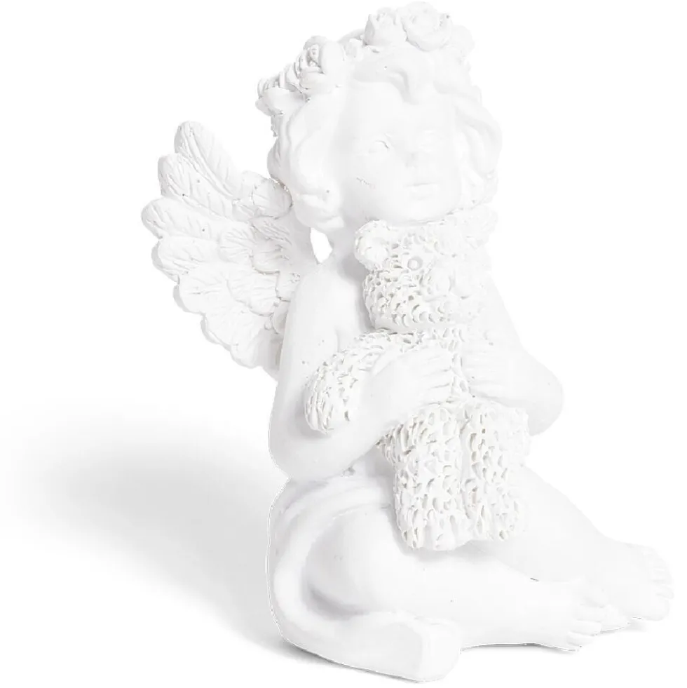 Ange décoratif plastique blanc - 6 modèles