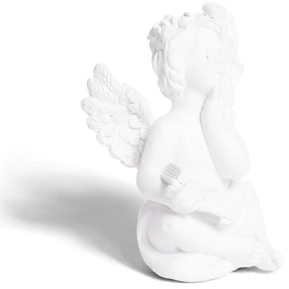 Ange décoratif plastique blanc - 6 modèles