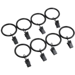 Anneau à pince noir x8
