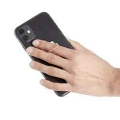 Anneau support téléphone adhésif rotatif forme fleur rose ou blanc