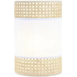 Applique cannage coton beige et blanc