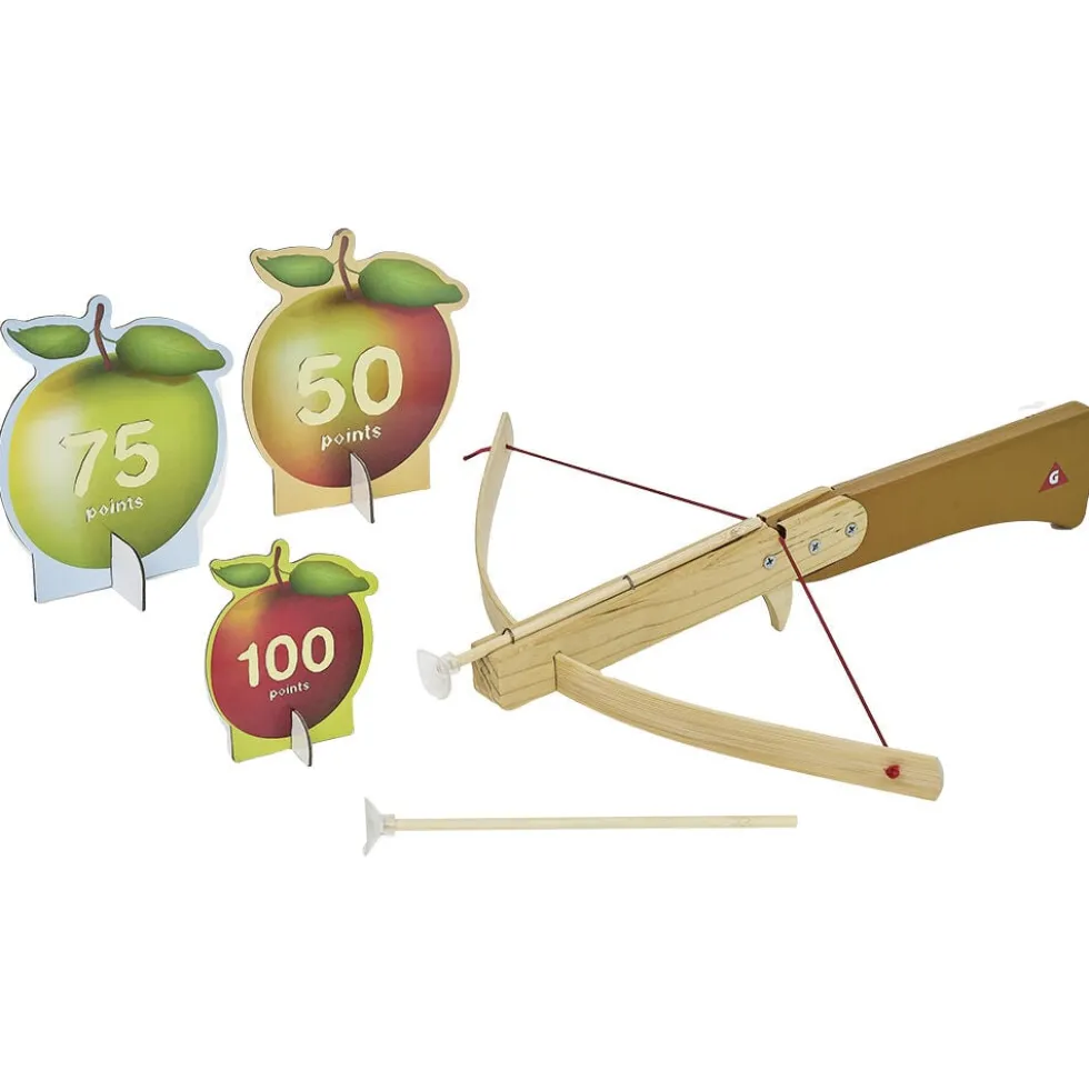 Arbalette avec 2 fléchettes et 3 cibles en bois