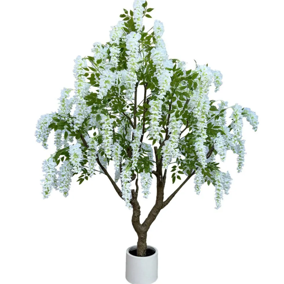 Arbre artificiel glycine blanche H250cm dans pot