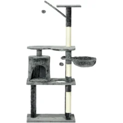 Arbre à chat XL 3 niveaux couchage griffoir H148cm