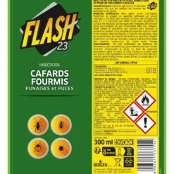 Aérosol anti rampants Flash23 cafards fourmis punaises puces 300ml