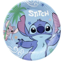 Assiette carton Disney Stitch x8 bleu Ø23cm