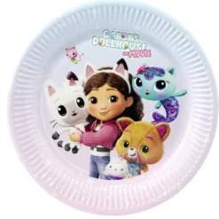 Assiette carton Gabby Chat Ø23cm x6