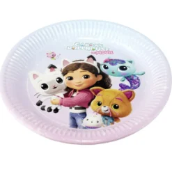 Assiette carton Gabby Chat Ø23cm x6