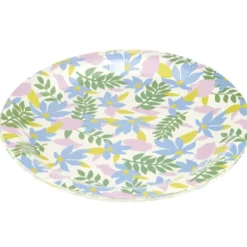 Assiette carton x8 motif fleuri Ø23cm (2 modèles)