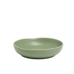 Assiette creuse en faïence vert Ø20xH4cm