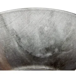 Assiette creuse noir décor marbre gris Ø18cm
